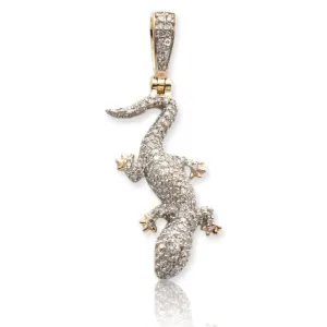 10KY 0.75CTW DIAMOND LIZARD PENDANT