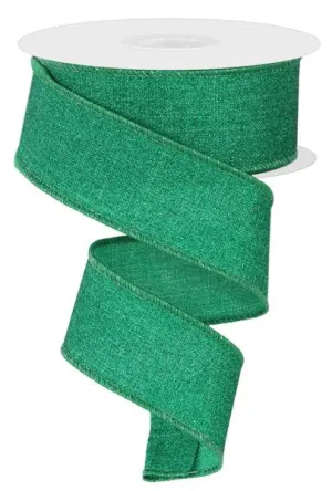 1.5"x10yd Fine Glitter On Royal Burlap, Jadeite  AP5