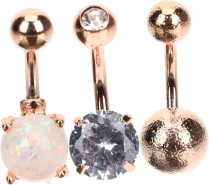 3pcs Belly Button Hoop Rings Long Bar Navel Rings Women Belly Piercing Jewelry Set Stainless Steel Belly Rings for Women Navel Belly Button Ring Pack