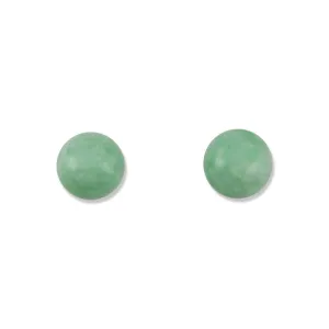 8mm Jadeite Stud Earrings
