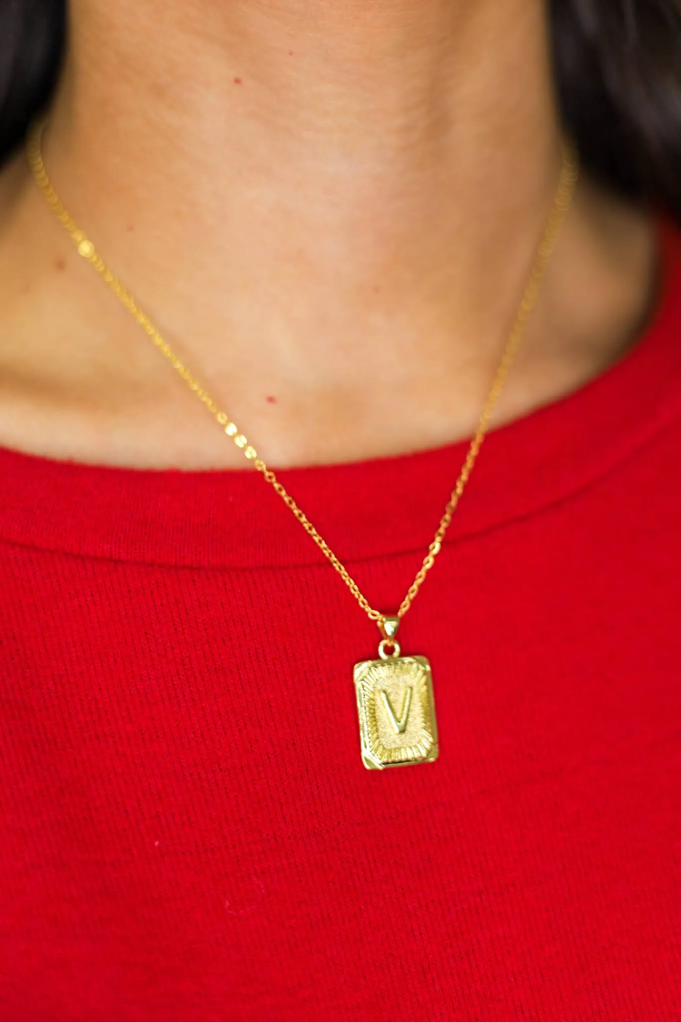 Always Repping Initial Pendant Necklace - Gold