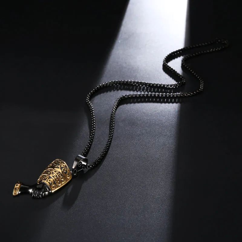 Ancient Egyptian Cleopatra Nefertiti Pendant Necklace