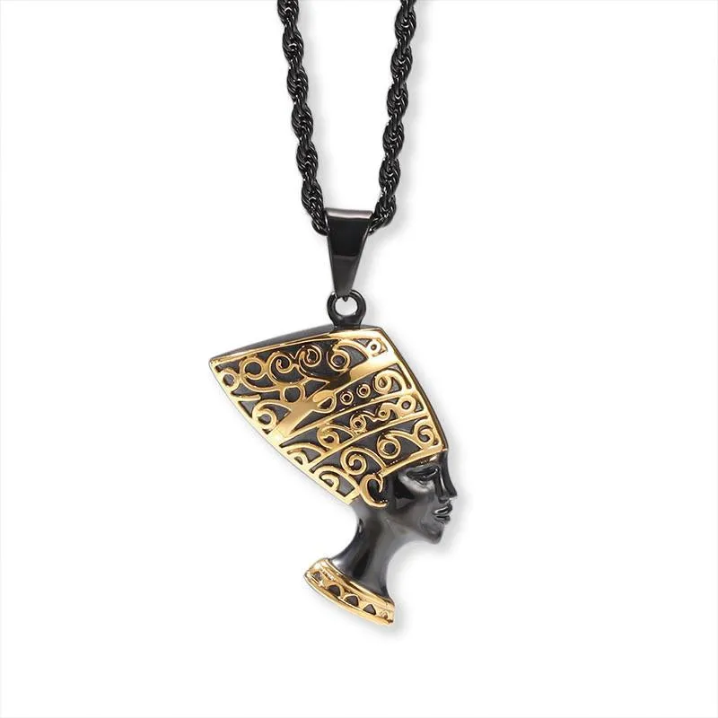 Ancient Egyptian Cleopatra Nefertiti Pendant Necklace