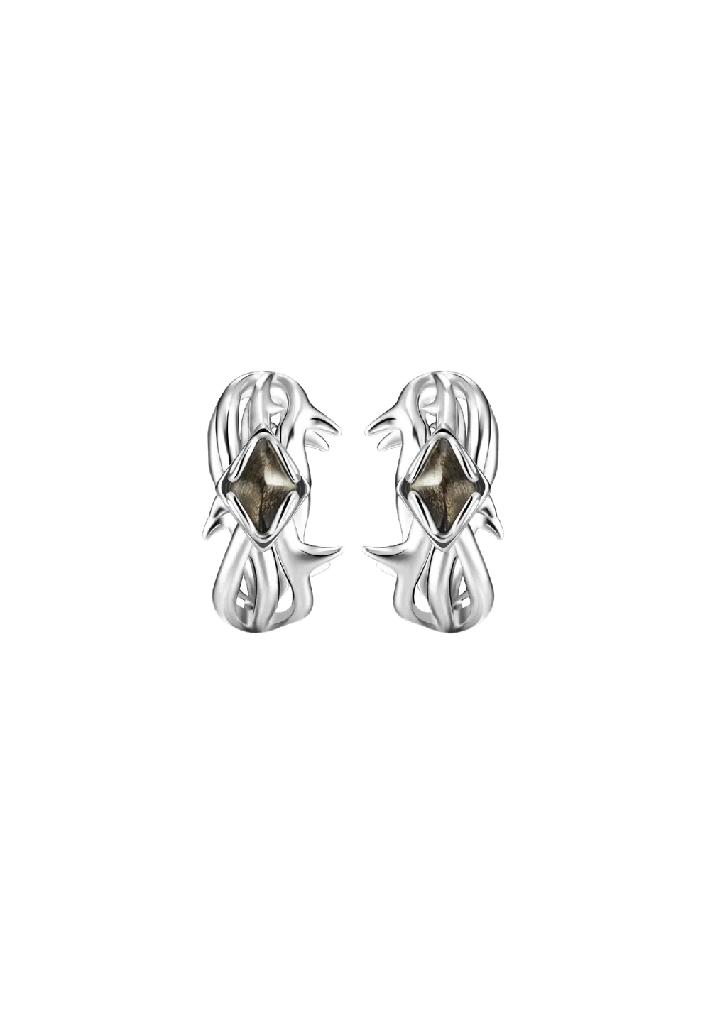 Black Phoenix Obsidian Ear Clip