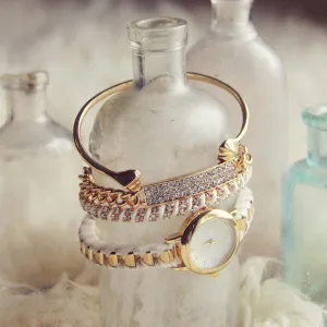 Bohemian Bangles Watch in White