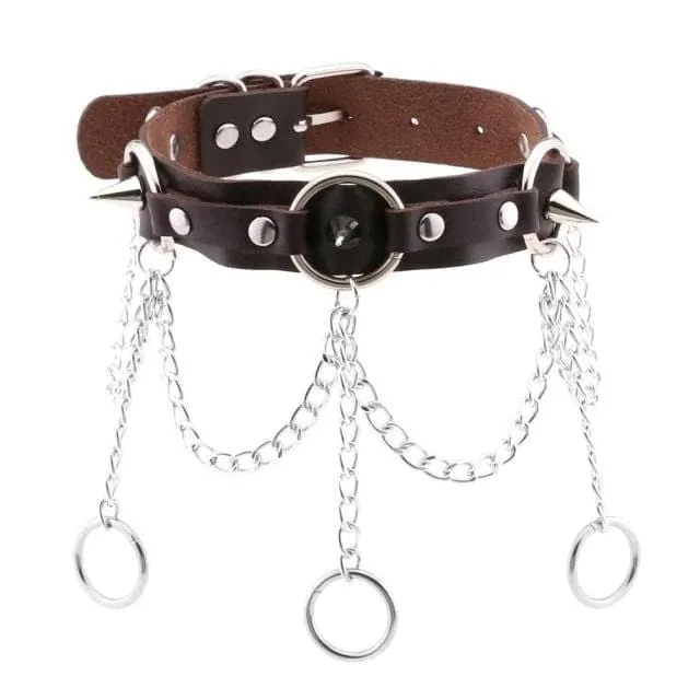 Chain of Guilt Leather Choker