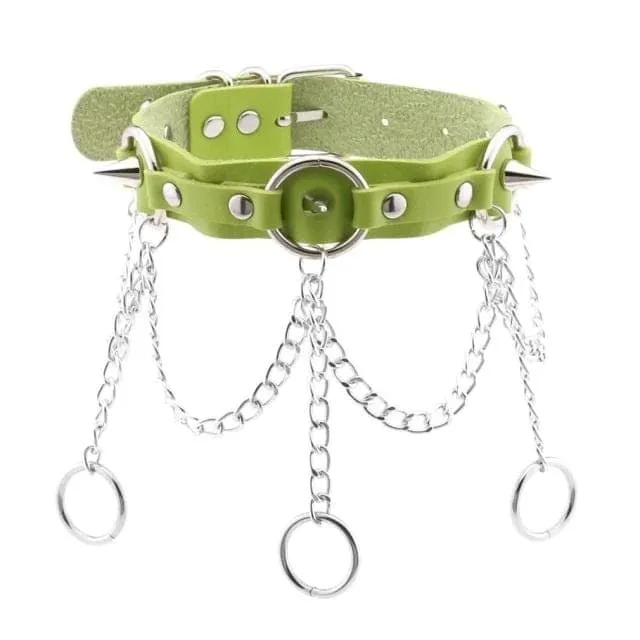 Chain of Guilt Leather Choker