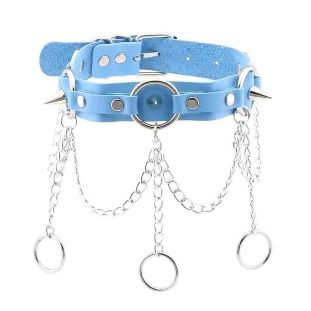 Chain of Guilt Leather Choker