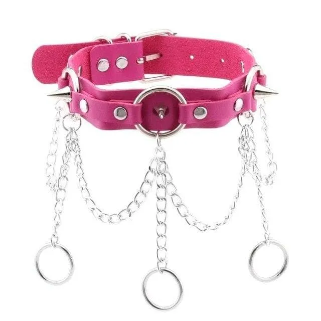 Chain of Guilt Leather Choker