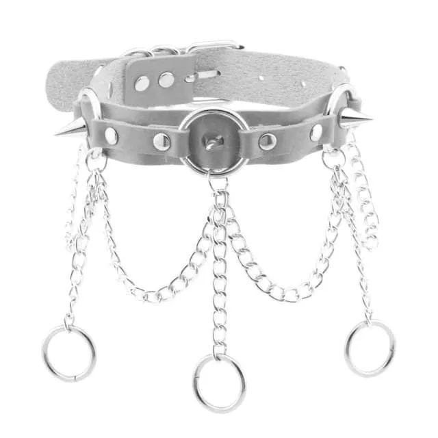 Chain of Guilt Leather Choker