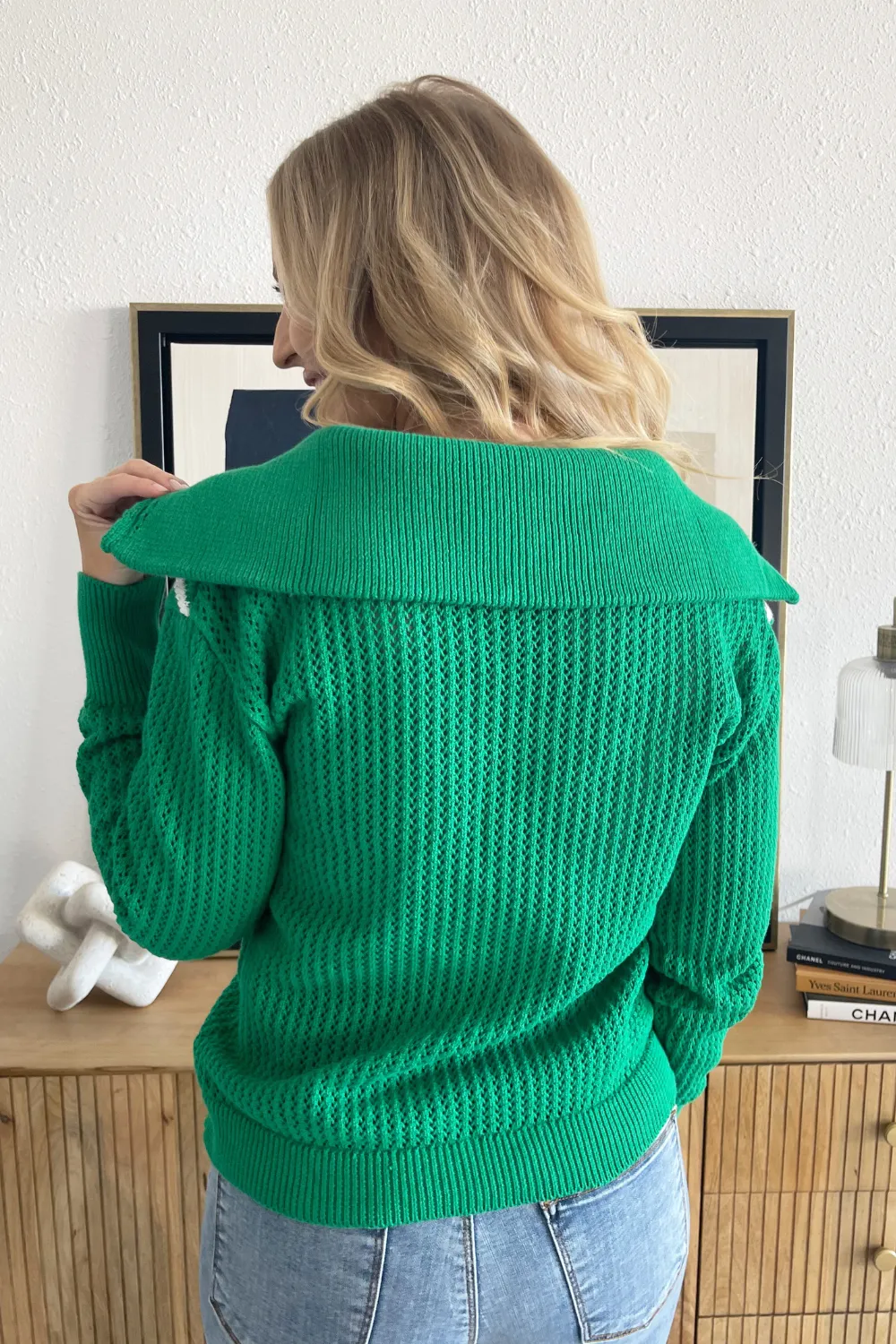 Chevron Shaped Knit Sweater