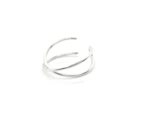 Criss Cross Earcuff Silver 14k gold filled Cuff Earring Ear Wrap Non Pierced Fake Conch Piercing Clip On