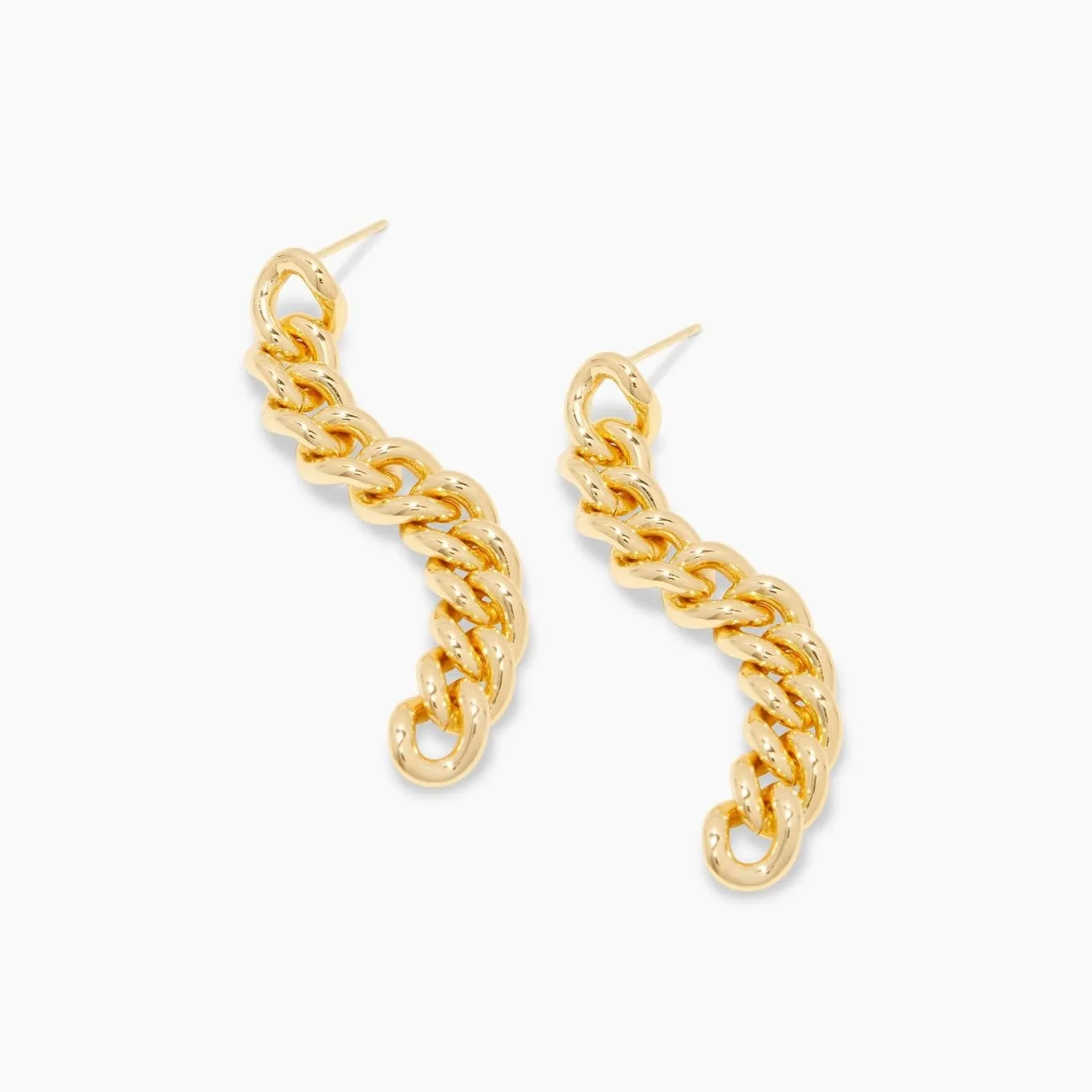 Gorjana Lou Link Drop Earrings (gold)