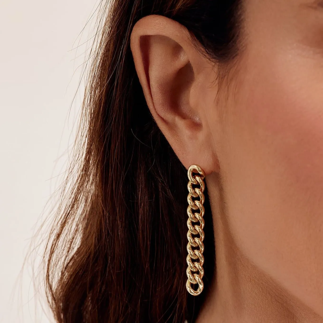 Gorjana Lou Link Drop Earrings (gold)