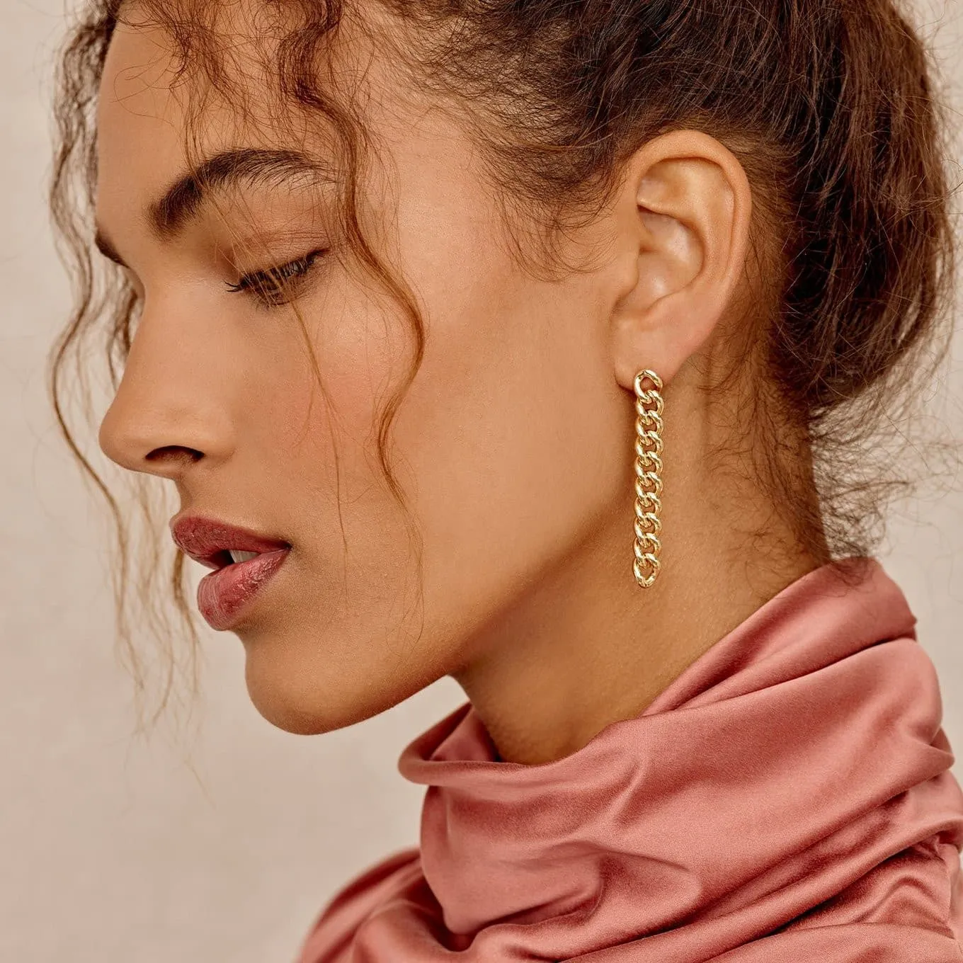 Gorjana Lou Link Drop Earrings (gold)