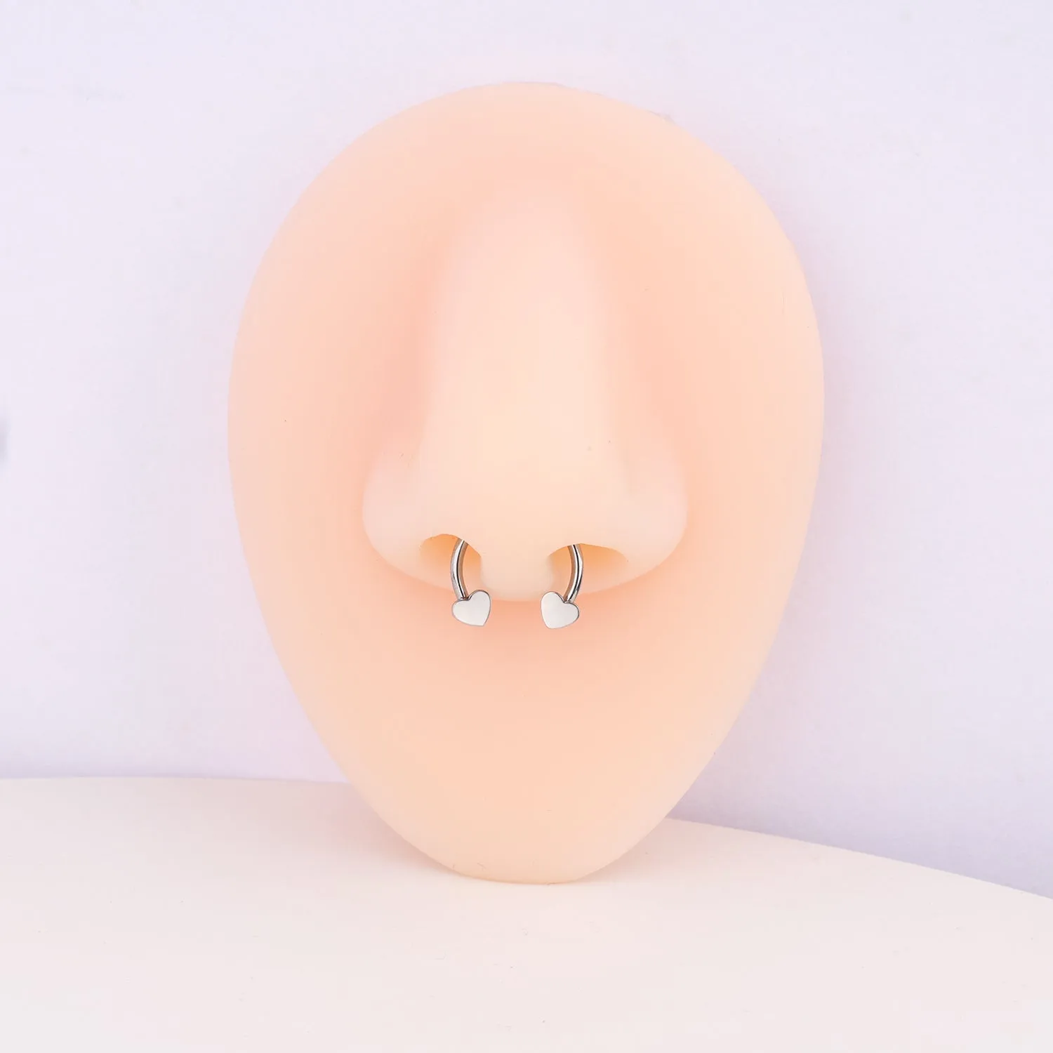 Heart Nose Hoop