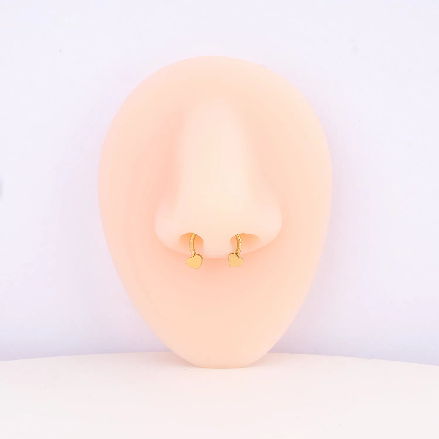 Heart Nose Hoop