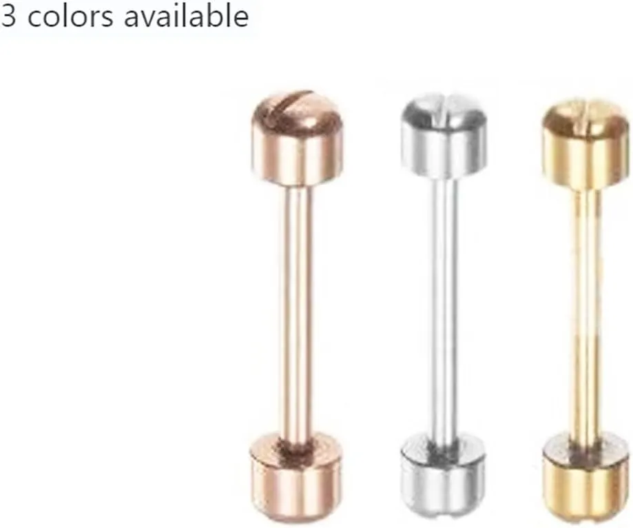 Internal Diameter 22mm Watch Screw Rod, Stainless Steel Screw Strap Watch Connection Rod Screw Pin, for Watch Strap Watch Repair Tool Silver - (2 Pcs)
