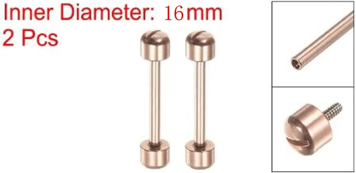 Internal Diameter 22mm Watch Screw Rod, Stainless Steel Screw Strap Watch Connection Rod Screw Pin, for Watch Strap Watch Repair Tool Silver - (2 Pcs)
