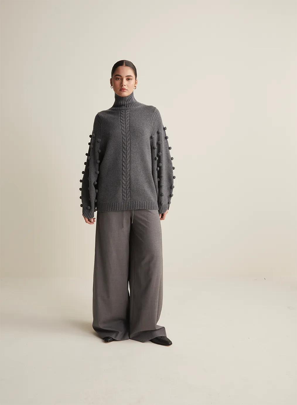 Katie Wool Knit | Charcoal Marle