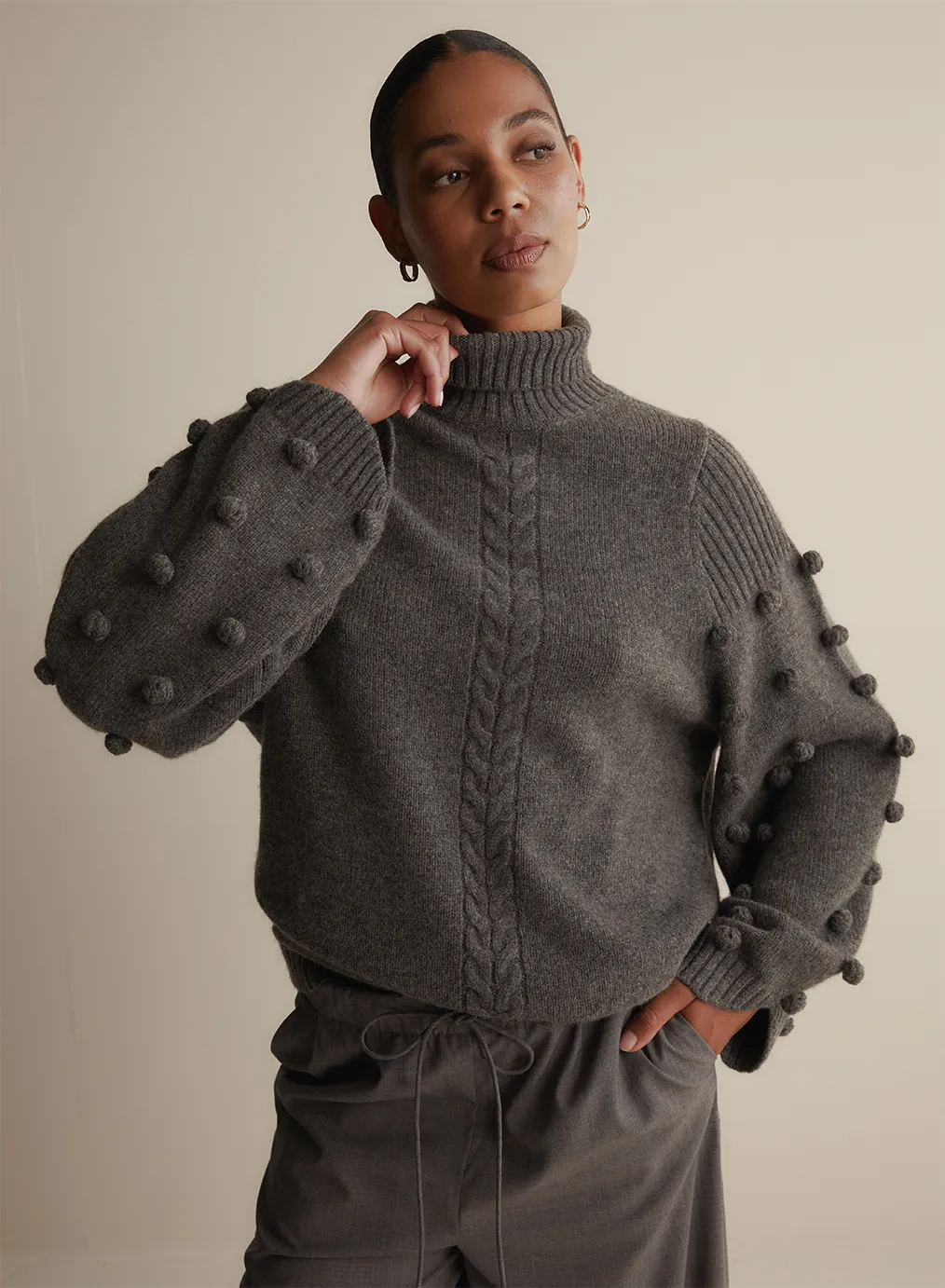 Katie Wool Knit | Charcoal Marle