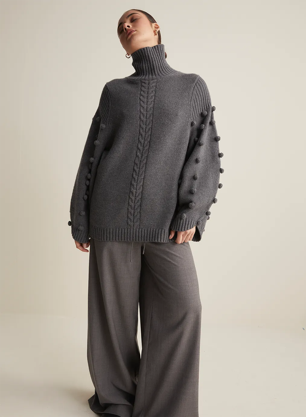 Katie Wool Knit | Charcoal Marle