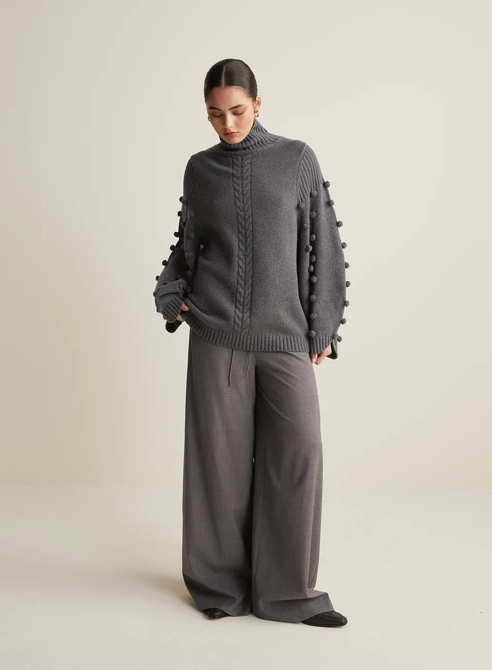 Katie Wool Knit | Charcoal Marle