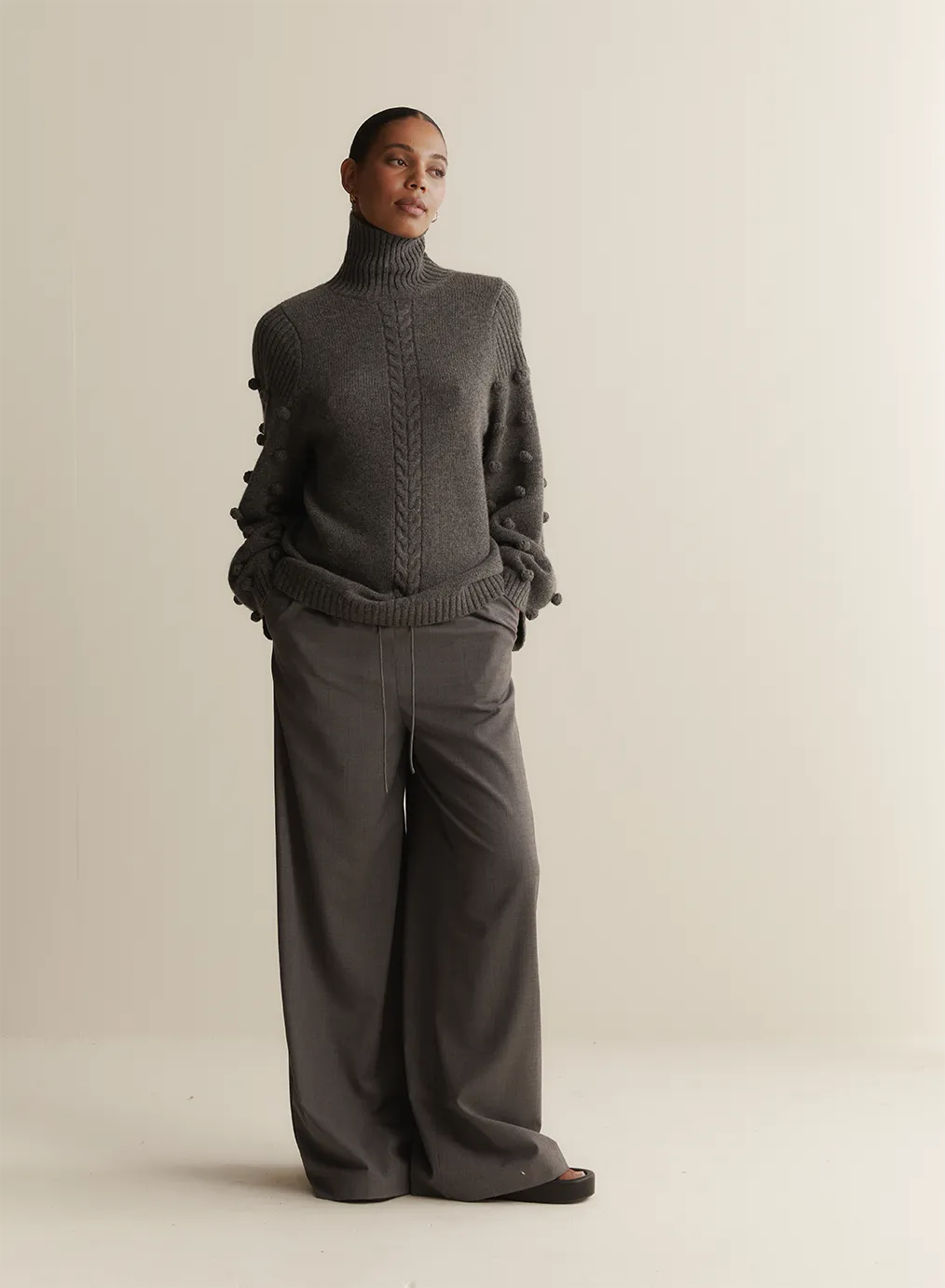 Katie Wool Knit | Charcoal Marle