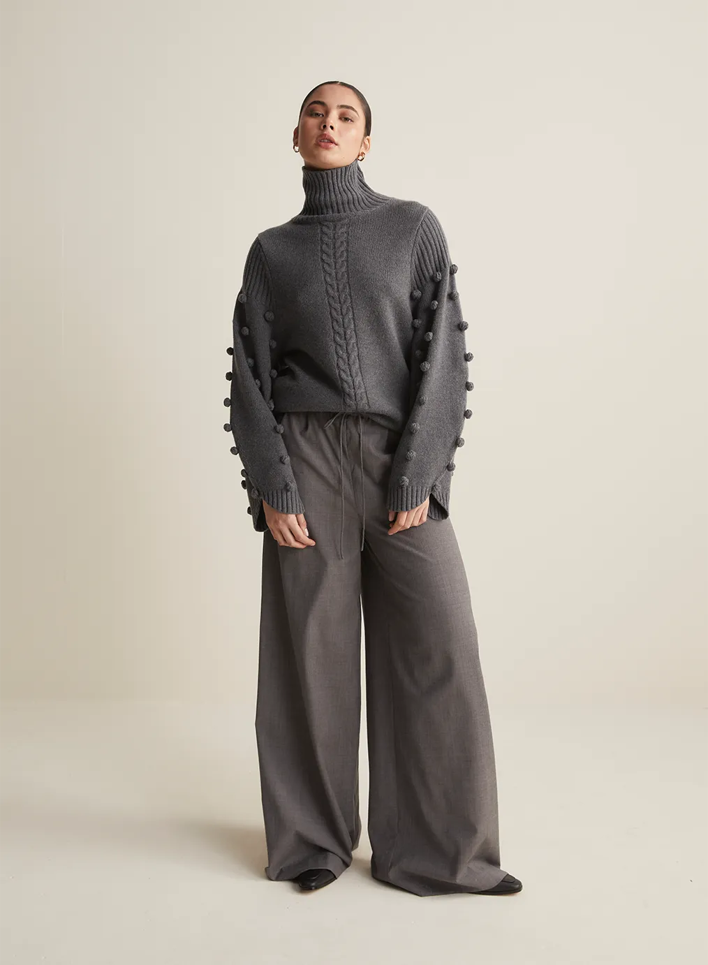 Katie Wool Knit | Charcoal Marle