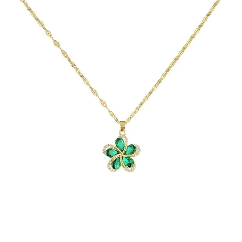 Lucky Charm Emerald Necklace
