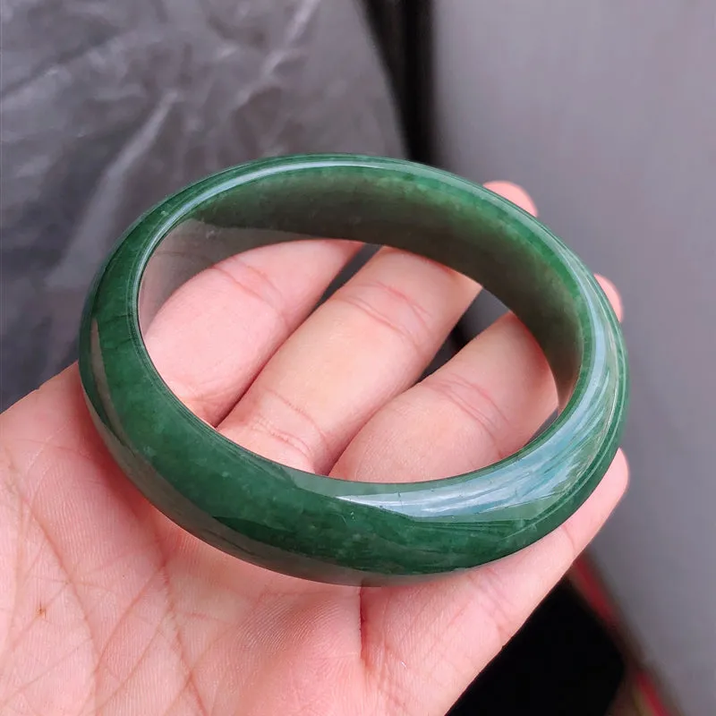 Natural Jade Bangle Jadeite Bangle Internal Diameter 58mm NBE068