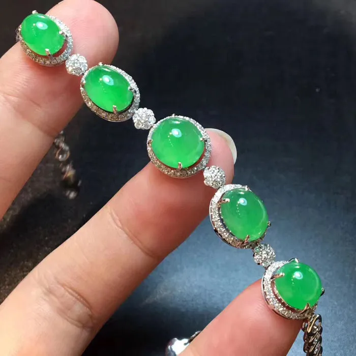 Natural Jade Bracelet Jadeite Bracelet NBT21
