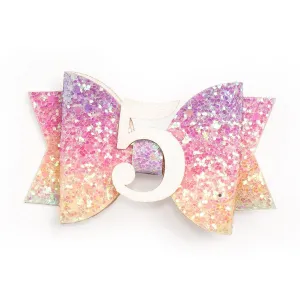 Pastel Rainbow Birthday #5 Hair Clip