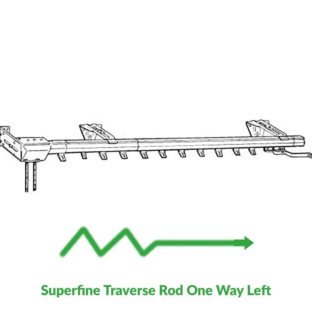 Superfine Traverse Rod One Way Draw