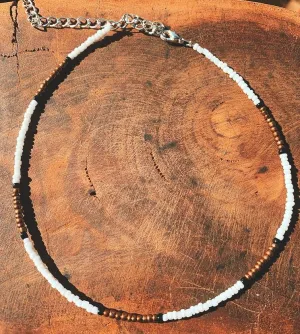 Treasure Chest Co - White and Gold Choker