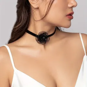 Vintage Elegant Multicolor Flower Charm Choker Necklace - Perfect for Women & Girls!